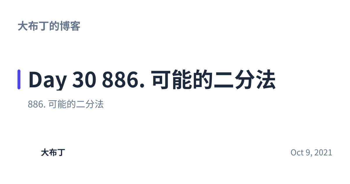 Share preview for Day 30 886. 可能的二分法
