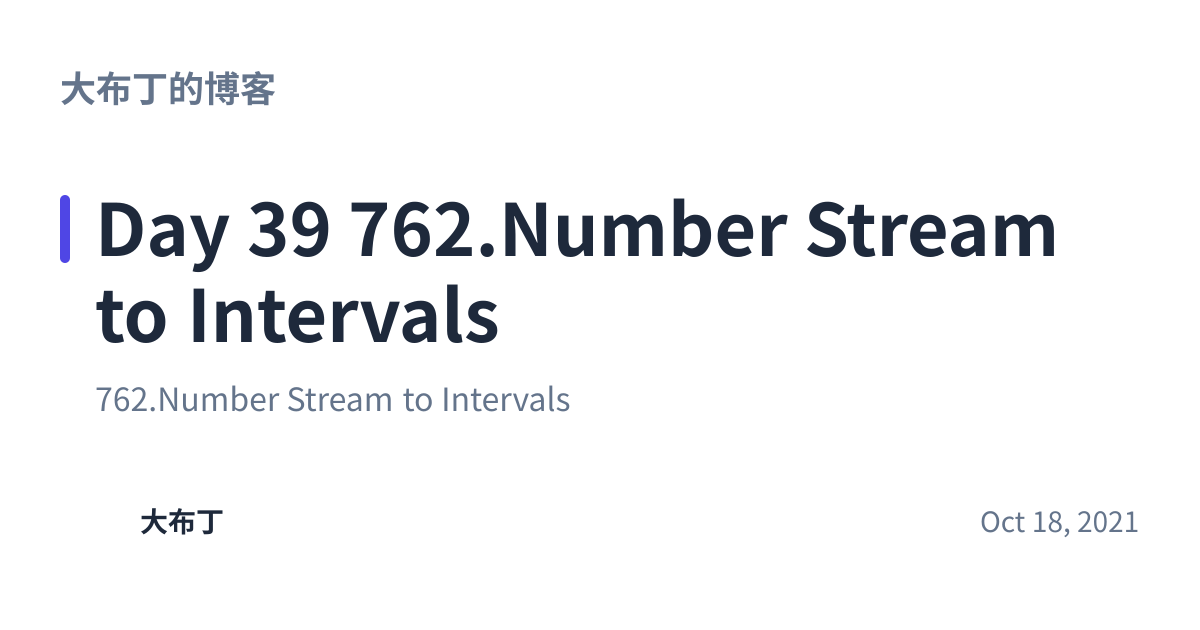 Share preview for Day 39 762.Number Stream to Intervals