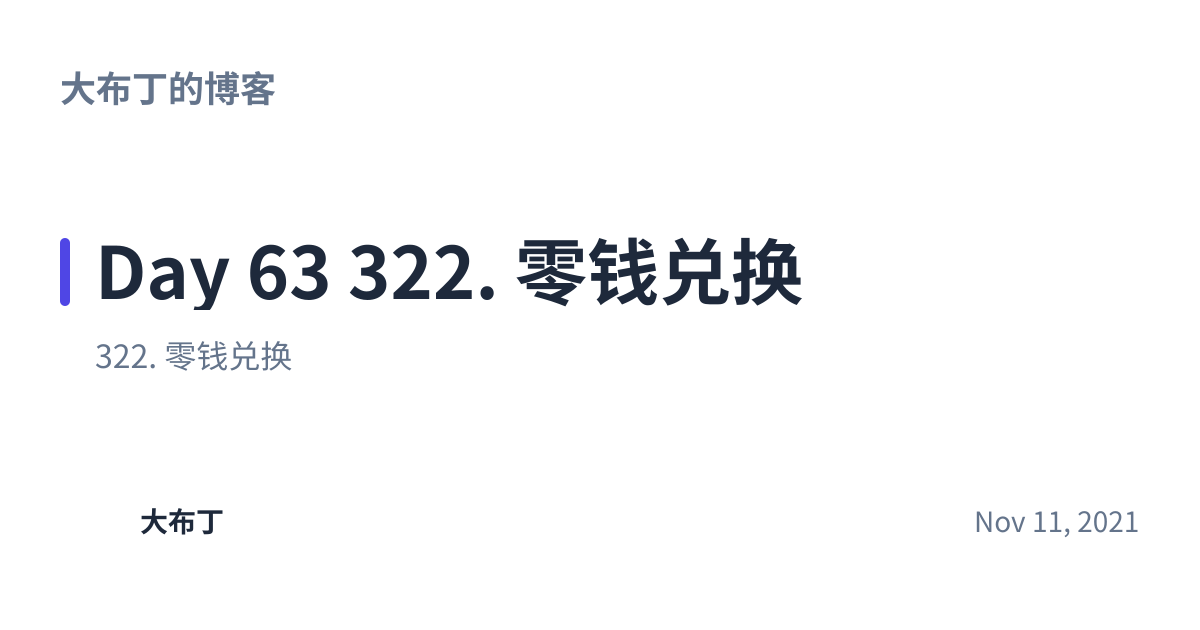 Share preview for Day 63 322. 零钱兑换