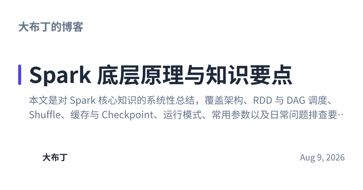 Share preview for Spark 底层原理与知识要点