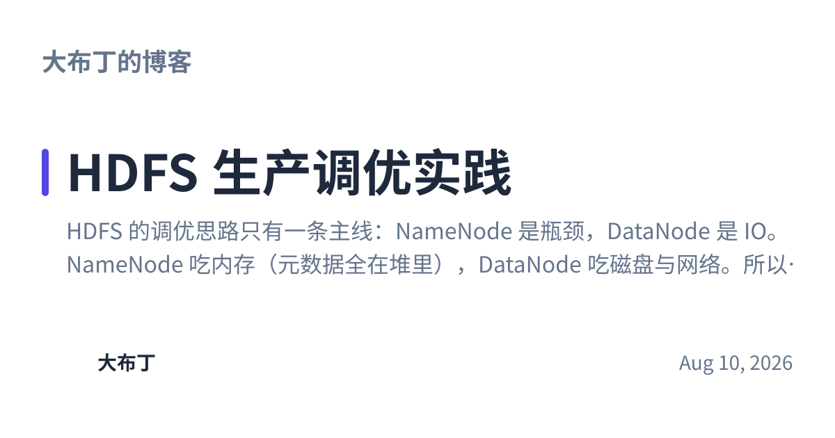 Share preview for HDFS 生产调优实践