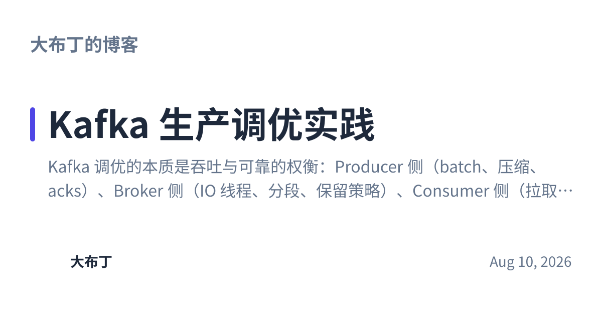 Share preview for Kafka 生产调优实践