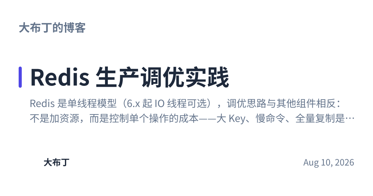 Share preview for Redis 生产调优实践