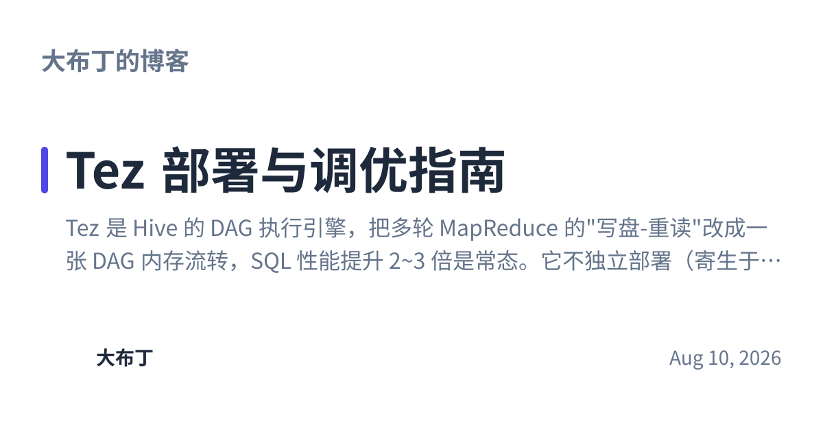 Share preview for Tez 部署与调优指南