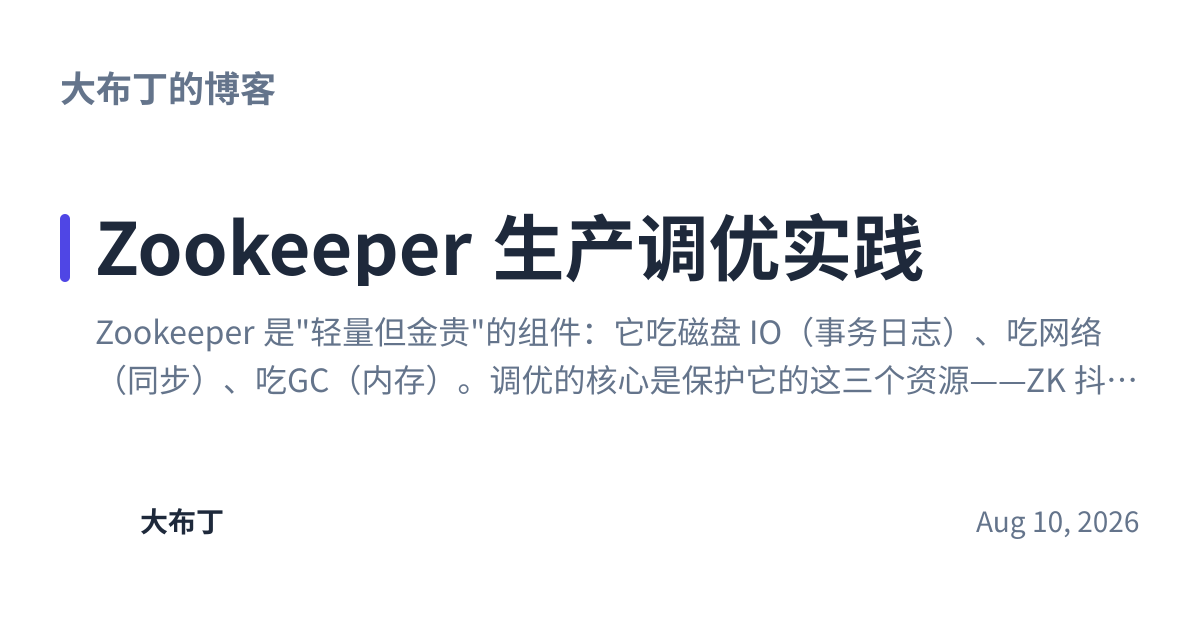 Share preview for Zookeeper 生产调优实践